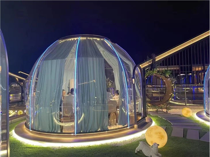 4 Persons Clear Geodesic Glamping Igloo Bubble Dome House