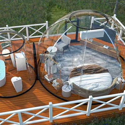 Geodetska kupola Vanjski Iglu za Glamping Pods